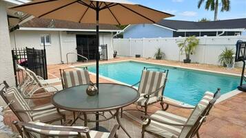 A heated pool