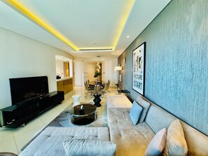 64-inch LED TV with digital channels - Venduras Cozy 3BR at Damac Tower (Dubai)