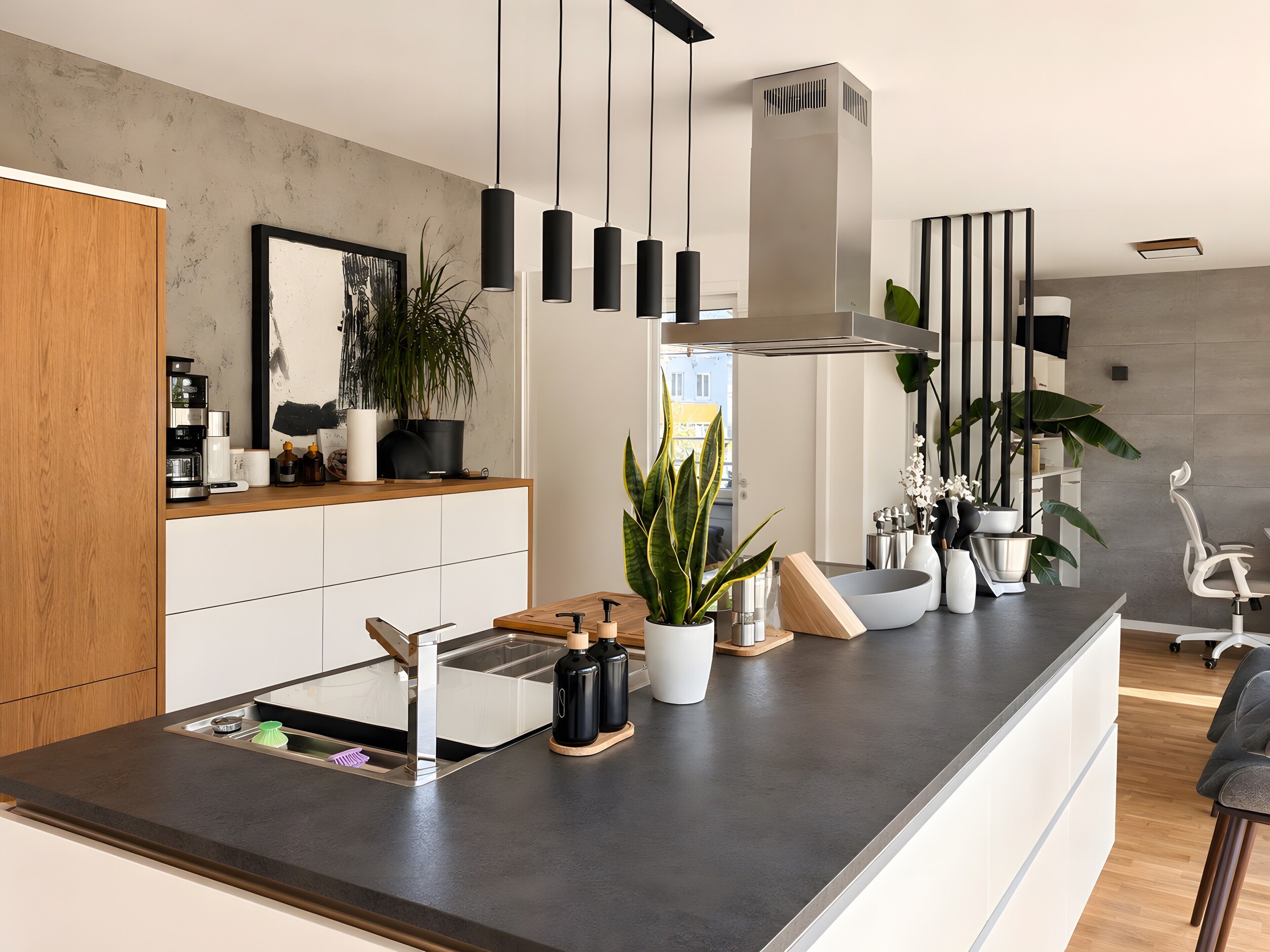 Fridge, oven, stovetop, dishwasher