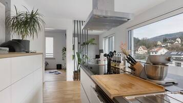 Fridge, oven, stovetop, dishwasher