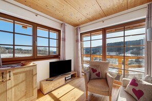 TV, ping pong, stereo - Apartment 'Hirtebube' with Shared Garden, Balcony, and Wi-Fi (Lenzkirch)