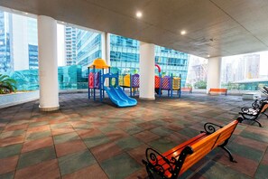 Children’s play area – outdoor - Stylish 2BR Business Bay Pool Access (Dubai)