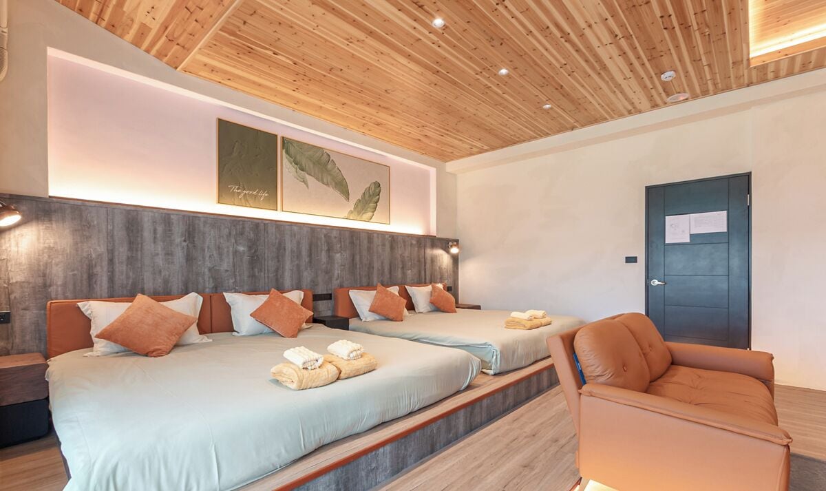 Panoramic Quadruple Room, Balcony, Mountain View | Desk, laptop workspace, free WiFi