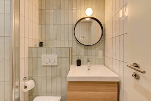 Shower, hair dryer