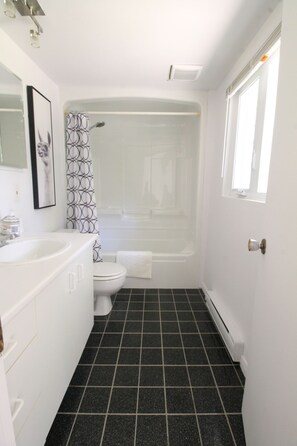 Stuga - sjöutsikt | Badrum