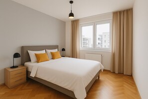 2 عدّة غرف نوم ومكواة/لوح كي وواي فاي وملاءات أسرّة