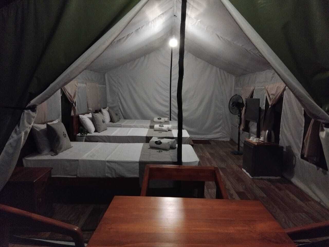 Standard Triple Room, Mountainside | Desk, laptop workspace, blackout drapes, iron/ironing board