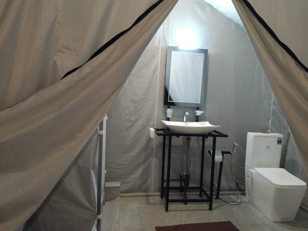 Standard Tent, Balcony, Hill View | Bathroom