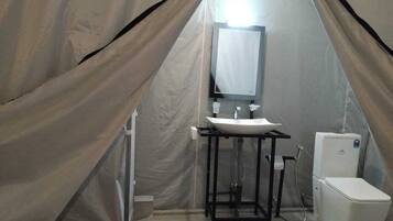 Standard Tent, Balcony, Hill View | Bathroom