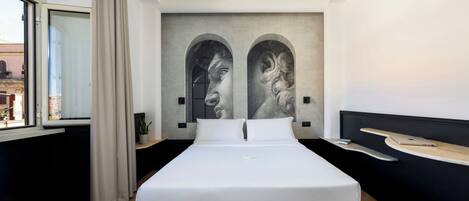 Klassieke tweepersoonskamer | Een laptopwerkplek, gratis wifi