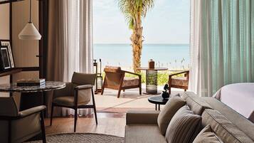 Room, 1 King Bed, Beachfront | Hypo-allergenic bedding, down duvets, minibar, in-room safe