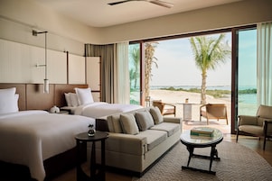 Suite, 2 Twin Beds, Sea View | Hypo-allergenic bedding available, down comforters, minibar