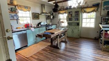 Microwave, oven, stovetop, dishwasher