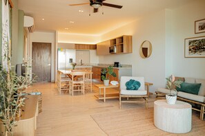 Smart TV, table football, ping pong