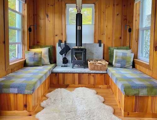 Stay at adorable mill house in walkable Maynard. Small but well-designed spaces.