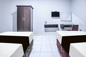 Premium bedding, desk, free WiFi, bed sheets