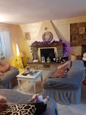 TV, fireplace - THE HOUSE OF BAGGIORO (Capannori)