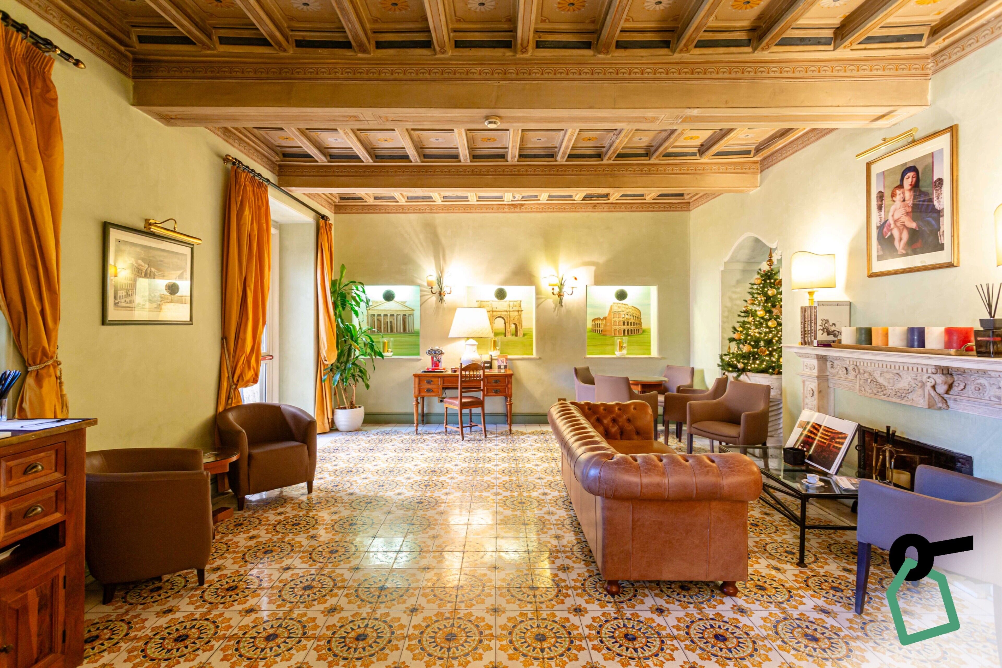 Área de estar no saguão