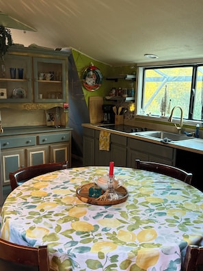 Private kitchen - Quaint 1-bedroom barn in Glencoe for a peaceful getaway. (Glencoe)