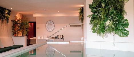 Indoor pool, seasonal outdoor pool