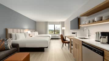 Studio Suite, Multiple Beds | Desk, laptop workspace, blackout drapes, iron/ironing board
