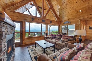 Cabin, Multiple Beds, Patio, Mountain View (Majestic View) | Living area - Majestic View (Sevierville)