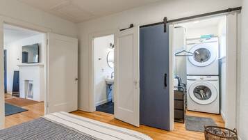 1 bedroom, iron/ironing board, travel crib, WiFi