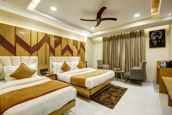 Deluxe Double Room, Balcony, City View | Premium bedding, desk, laptop workspace, free WiFi