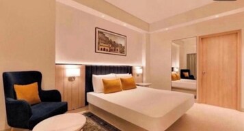 Chambre Double Exécutive | Draps en coton égyptien, literie de qualité supérieure