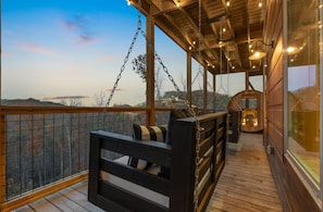 Terrace/patio - New Luxury Design, 5mi to Parkway, Sauna, Hot Tub! (Sevierville)