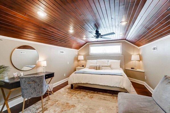 4 bedrooms, desk, iron/ironing board, travel cot - Stylish NoDa Gem | Hot Tub, Games & Walk to Dining (Charlotte)