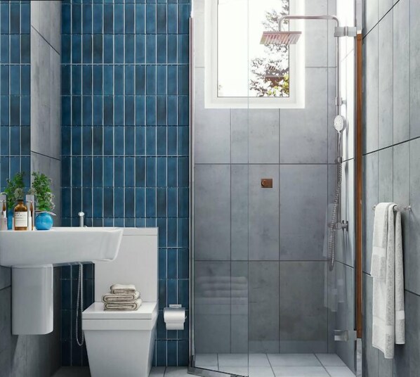 Departamento, balcón, vista a la alberca | Baño