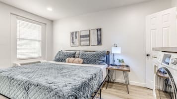 1 bedroom, iron/ironing board, travel crib, WiFi