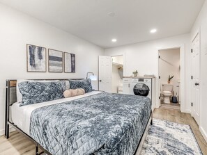 1 bedroom, iron/ironing board, travel crib, WiFi