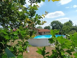 Outdoor pool, a heated pool - Holidayhome Confolens with Heated Pool-
Tranquille Vienne Gites in the Charente (Chirac)