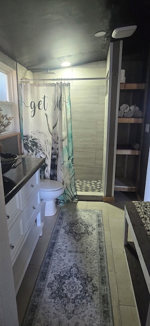 Towels, soap, toilet paper