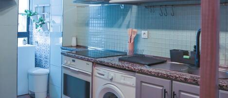 Microwave, oven, stovetop, dishwasher