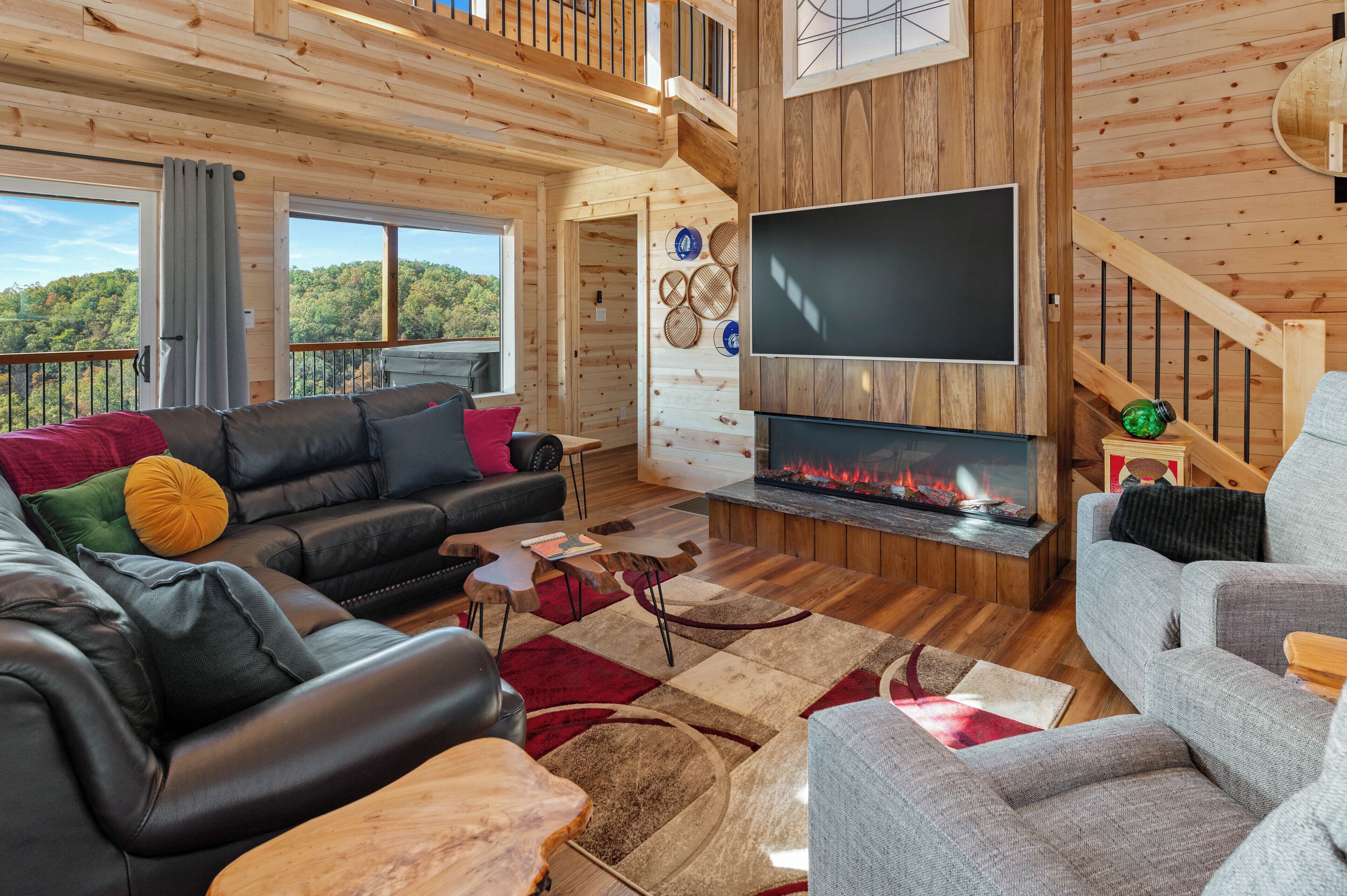 Télévision, cheminée