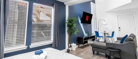 Desk, iron/ironing board, free WiFi, bed sheets