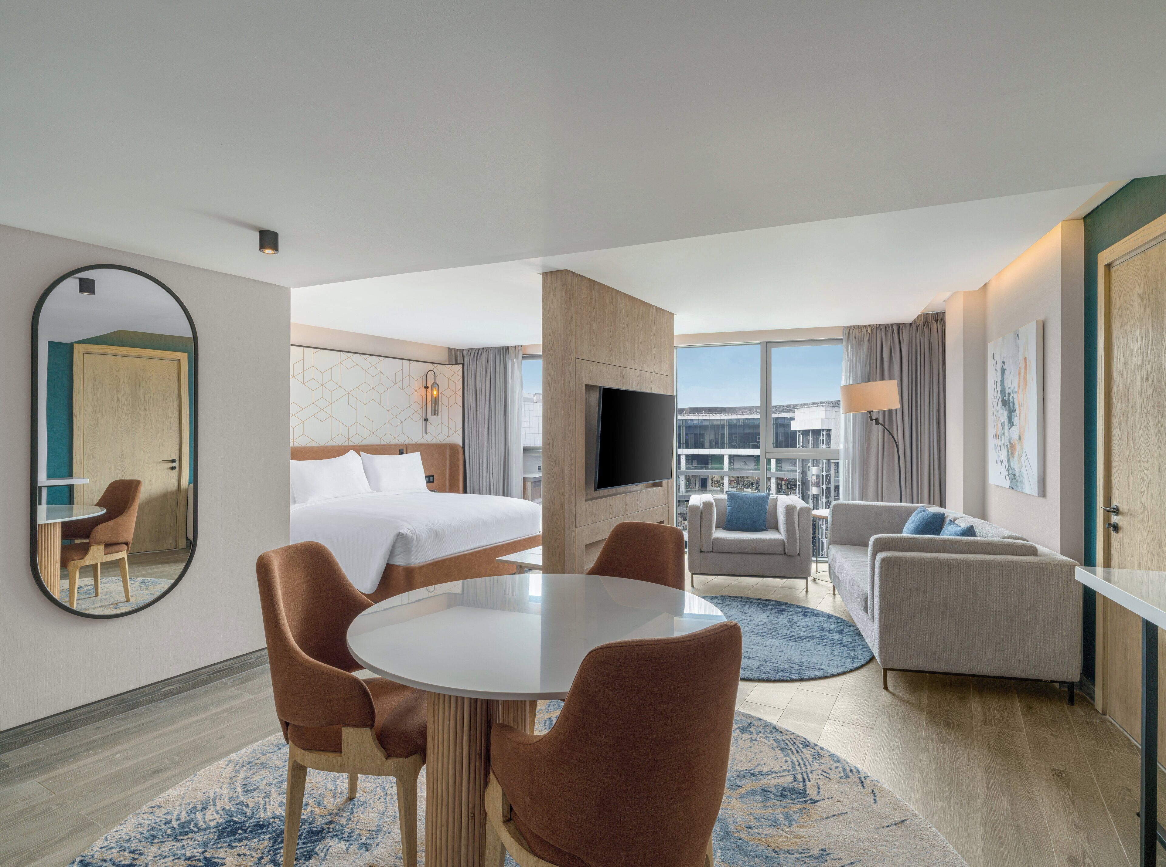 Suíte, 1 quarto, no canto | Roupas de cama de algodão egípcio, roupas de cama premium