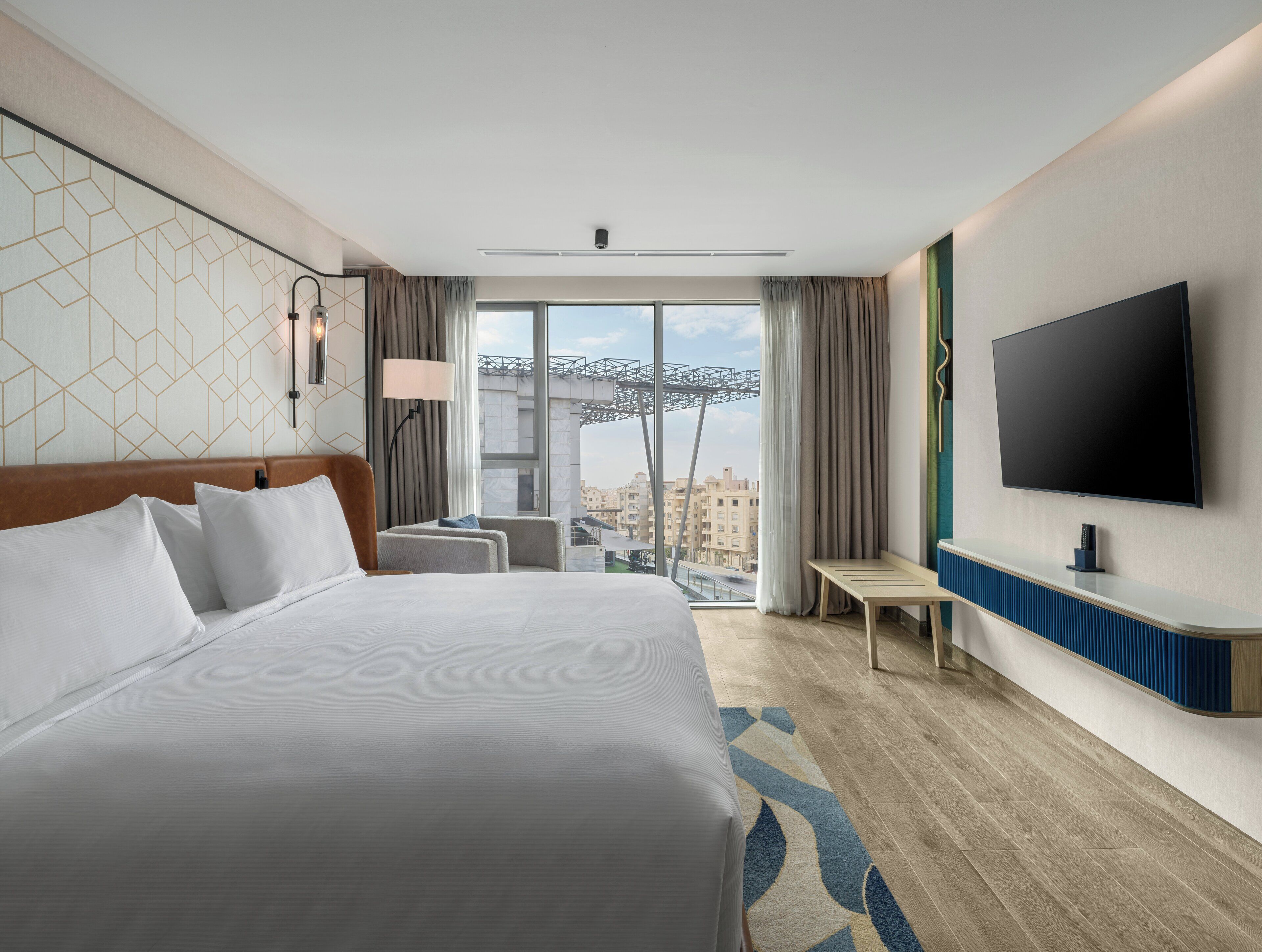 Egyptian cotton sheets, premium bedding, pillow-top beds, in-room safe