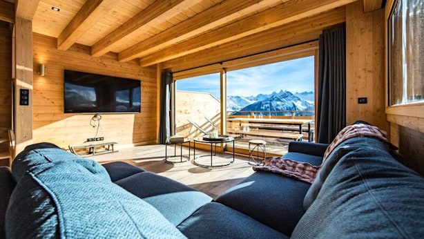 Living area - Semi-detached Chalet Near Slopes With Sauna (Fontcouverte-la-Toussuire)