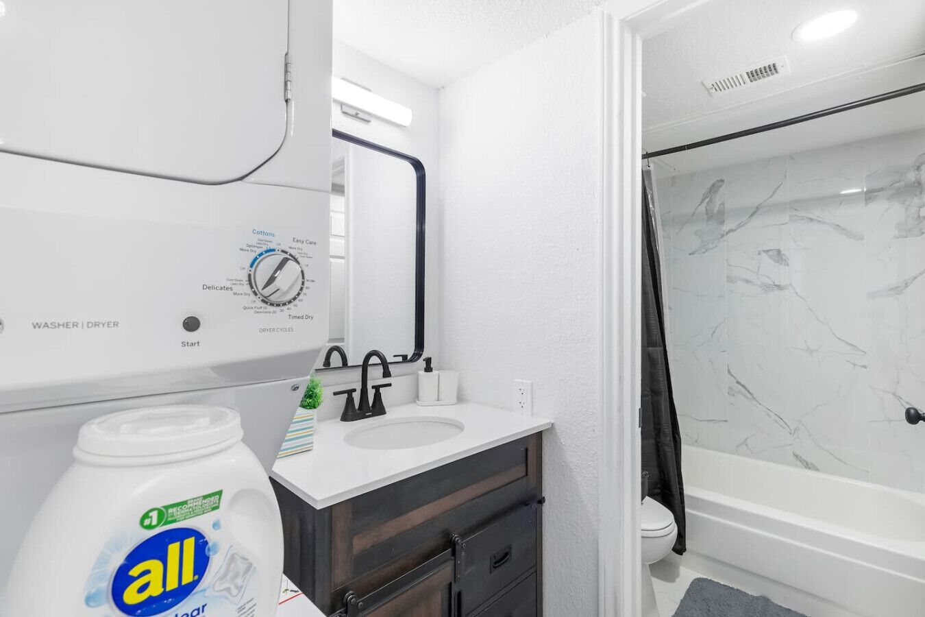 Shower, hair dryer