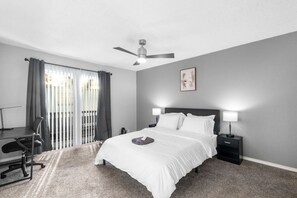 2 bedrooms, desk, iron/ironing board, free WiFi