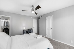 Desk, iron/ironing board, free WiFi, bed sheets - 3 Min Walk to AT&T | 2BR | Parking + Pets + Gym (Arlington)