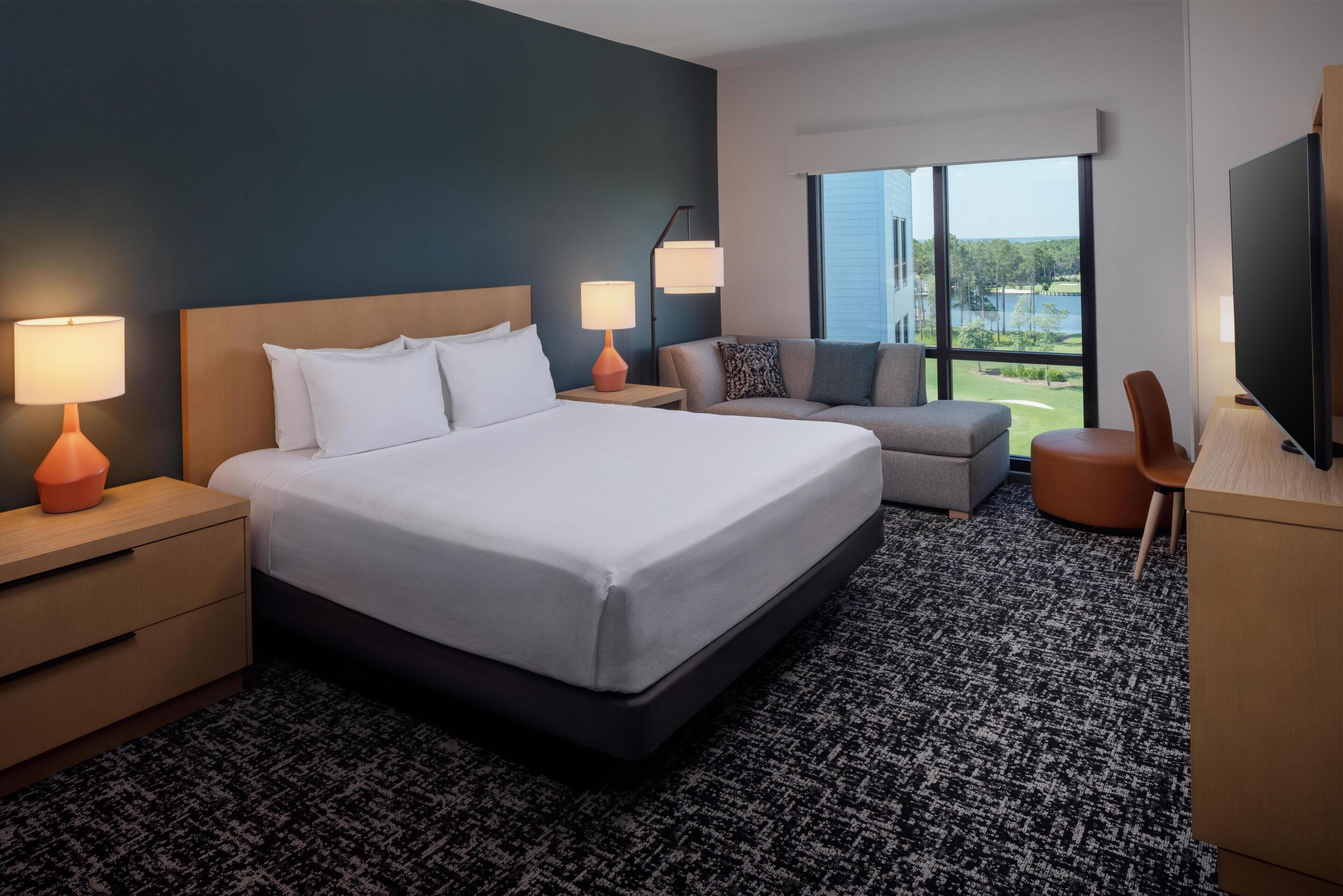 Room, 1 King Bed, Golf View (Den) | Desk, laptop workspace, iron/ironing board, WiFi (free)