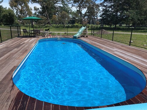 Summer is almost here. Pool is open, spa, firepit and barbecue are ready for you