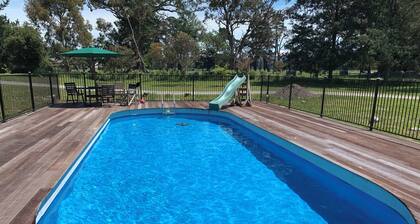 Summer is almost here. Pool is open, spa, firepit and barbecue are ready for you