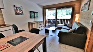 Living area - Pleasant 2-room Apartment + Cabin - 48m2 - Sleeps 6 - LES Balcon DU Soleil (Le Grand-Bornand)