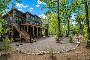 Exterior - Timberline Retreat with Games, Fireplaces, Hot tub, Playground Set, No Pets (Broken Bow)